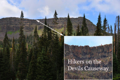 Hikers were visable on the Devils Causeway