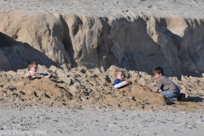 Kids playing on Wrightsville Beach