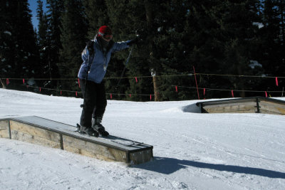 Brenda in the terrain park