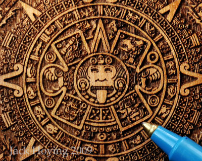 Aztec Calender Engraving