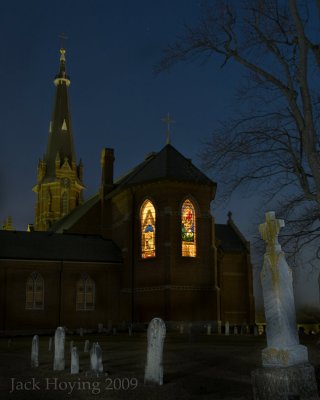 Evening view of St. Michaels Catholic Church