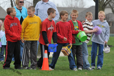 The Big Boys in their last egg hunt.