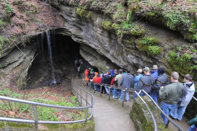 Our tour entering the Original Historic entrance of Mammoth Cave