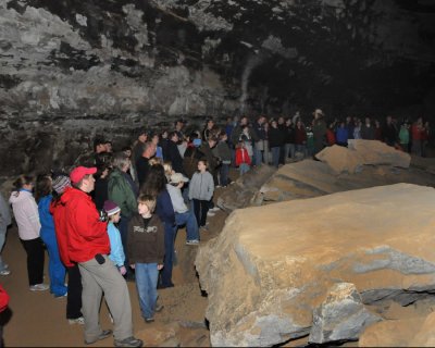 Our ranger talking about the history of the cave