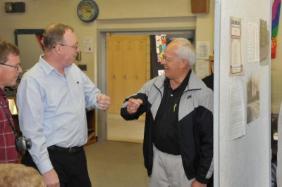 Jim & Frank discussing the original Indian mascot