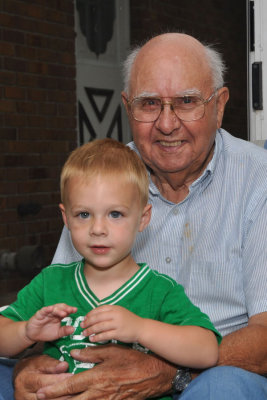 Camden with Great Grandpa