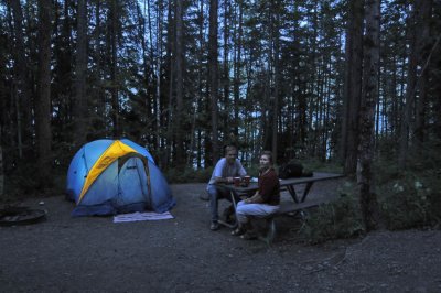 Day 1, Flight to Spokane, Camp at McDonald Lake in Glacier National Park