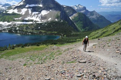 Climbing up from Hidden Lake