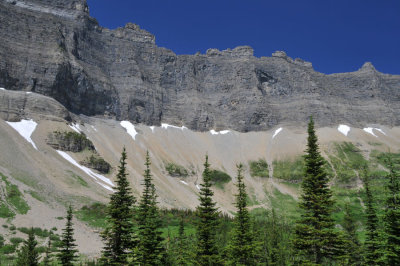 Steep wall along the trail