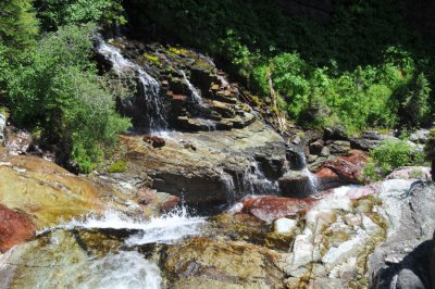 Colorful Waterfall rocks