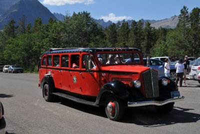 Famous Red Bus of Glacier