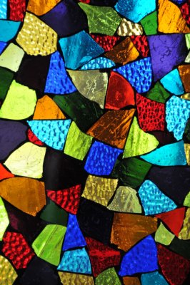 Stained Glass detail in the front door of the Prince of Wales Hotel