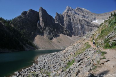 The Devils Thumb, above Lake Agnes