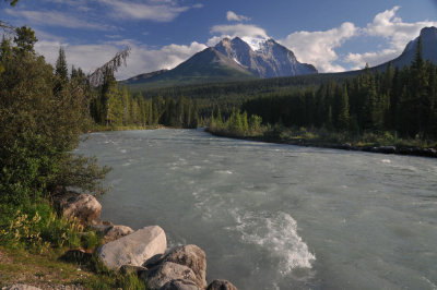 Bow River near the Lake Louise Campground