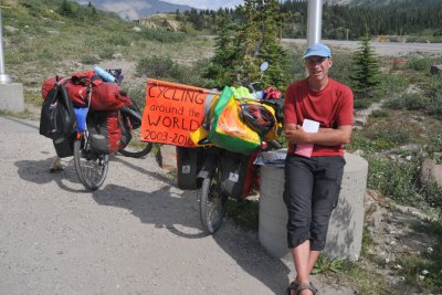 Biking around the world (they were from Germany)