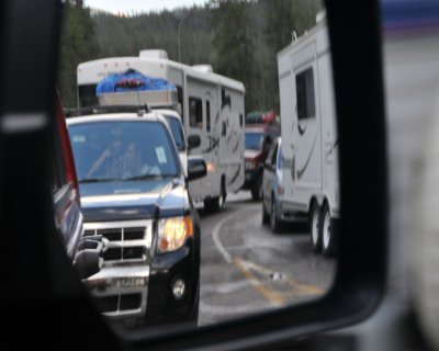 Waiting in line at the Jasper Campground