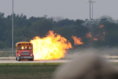 Jet powered school bus....which hit 350 mph.