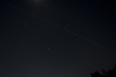 International Space Station crossing Ohio (two minute exposure)