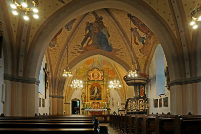 Interior of St. Maria Church in Vechta, Germany