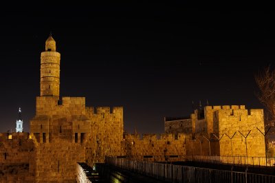 Jerusalem by night 1 - Citadel with Tower of David