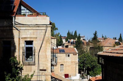 Jerusalem, Musrara neighborhood roof tops