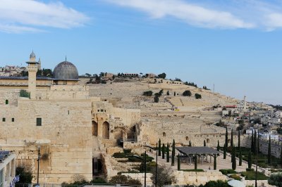 Jerusalem, al-Aqsa mosque and Mount of Olives