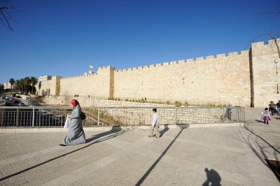 Jerusalem city wall near Jaffa Gate