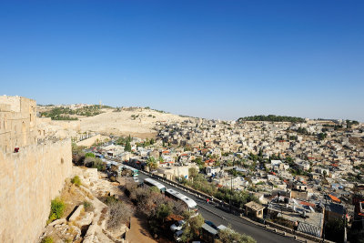 Jerusalem, city wall and East Jerusalem