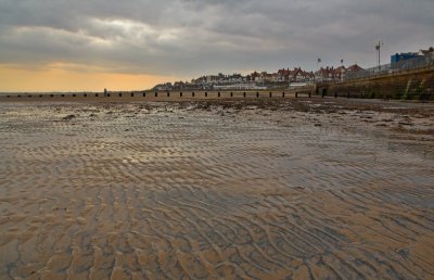 Bridlington beach in January 2