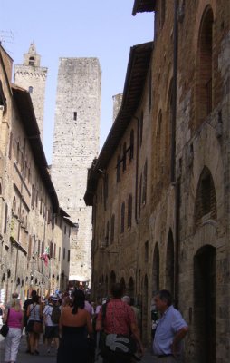 San Gimignano - it has about 7 tall towers which symbolizes wealth and power in the past.