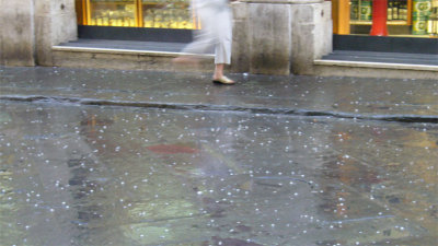 Rain and hail in Siena in September!!!!!