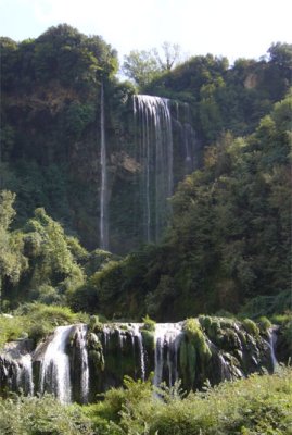 Marmore waterfall, Umbria. Half closed.