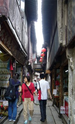 Shops on a narrow street