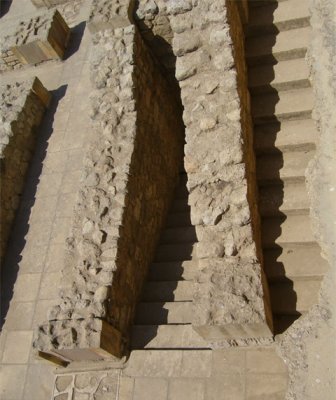 the stairs that lead to the lower levels