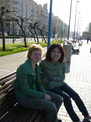 Friends from the language school: Ryoko and Regula