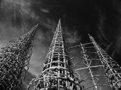 The Getty Villa & Watts Towers in Infrared