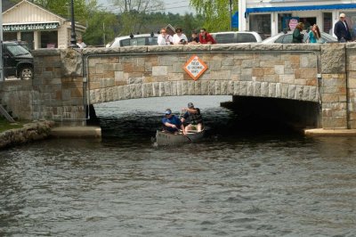 Coming under Main St. to Finish line