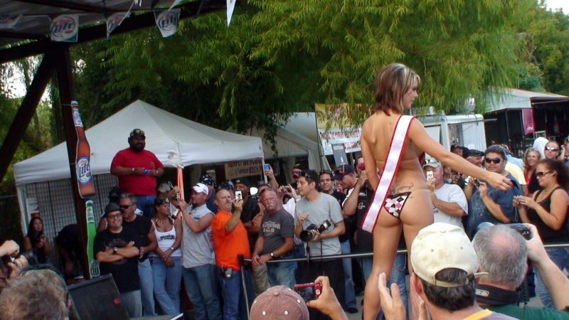 So, she got this cool sash and an expensive diamond necklace