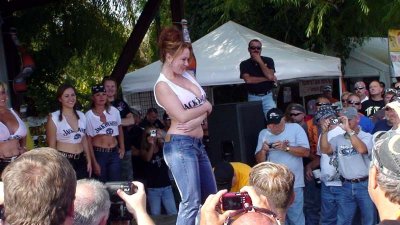 Big red worked the crowd quite well