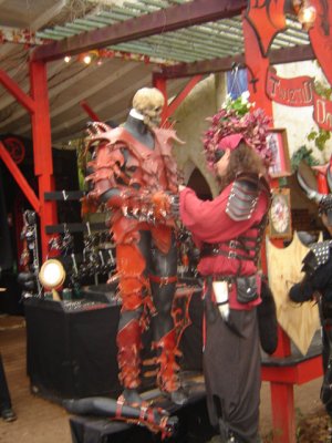 This guy didn't pay for his armour.  so, he's on permenant display