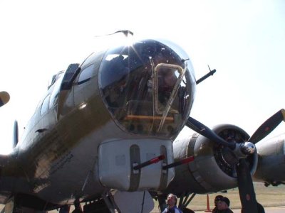 B-17G  was noted for the change from a single 50 caliber to a chin turret at the bombadier station.
