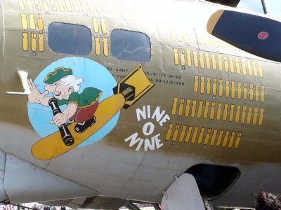 Cartoon Character nose airt.  This b-17 never saw combat as it was built late in the war.