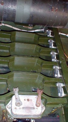 Bomb racks in the B-25