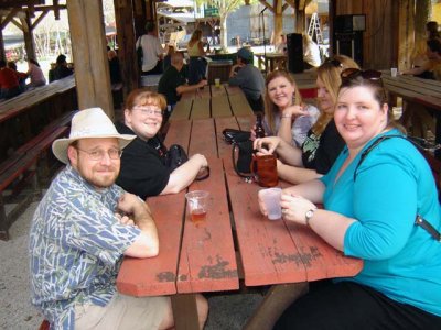 The group contemplates the meaning of beer