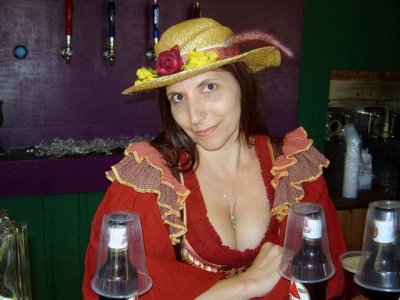 Diamond at her bar