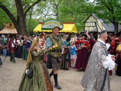 Lord Andrew and wife as he contemplates pucking with his punishment stick