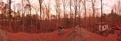 Rooftop Pano of Red Sunset