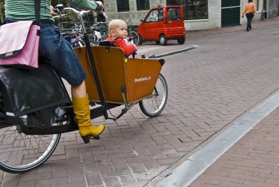 Amsterdam.  There is a bicycle for every need, must be a shopping rig.