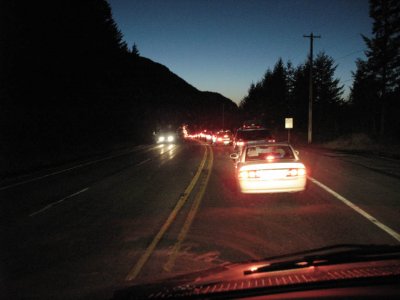 Monday night should usually be an easy drive home, but since it was a three day weekend for some, there was a huge traffic jam.