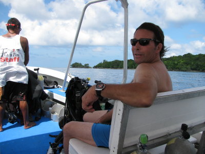 Gerb on the ride out to The Rock Islands